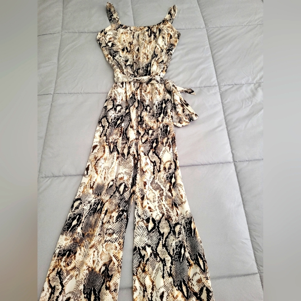 Animal print jumpsuit